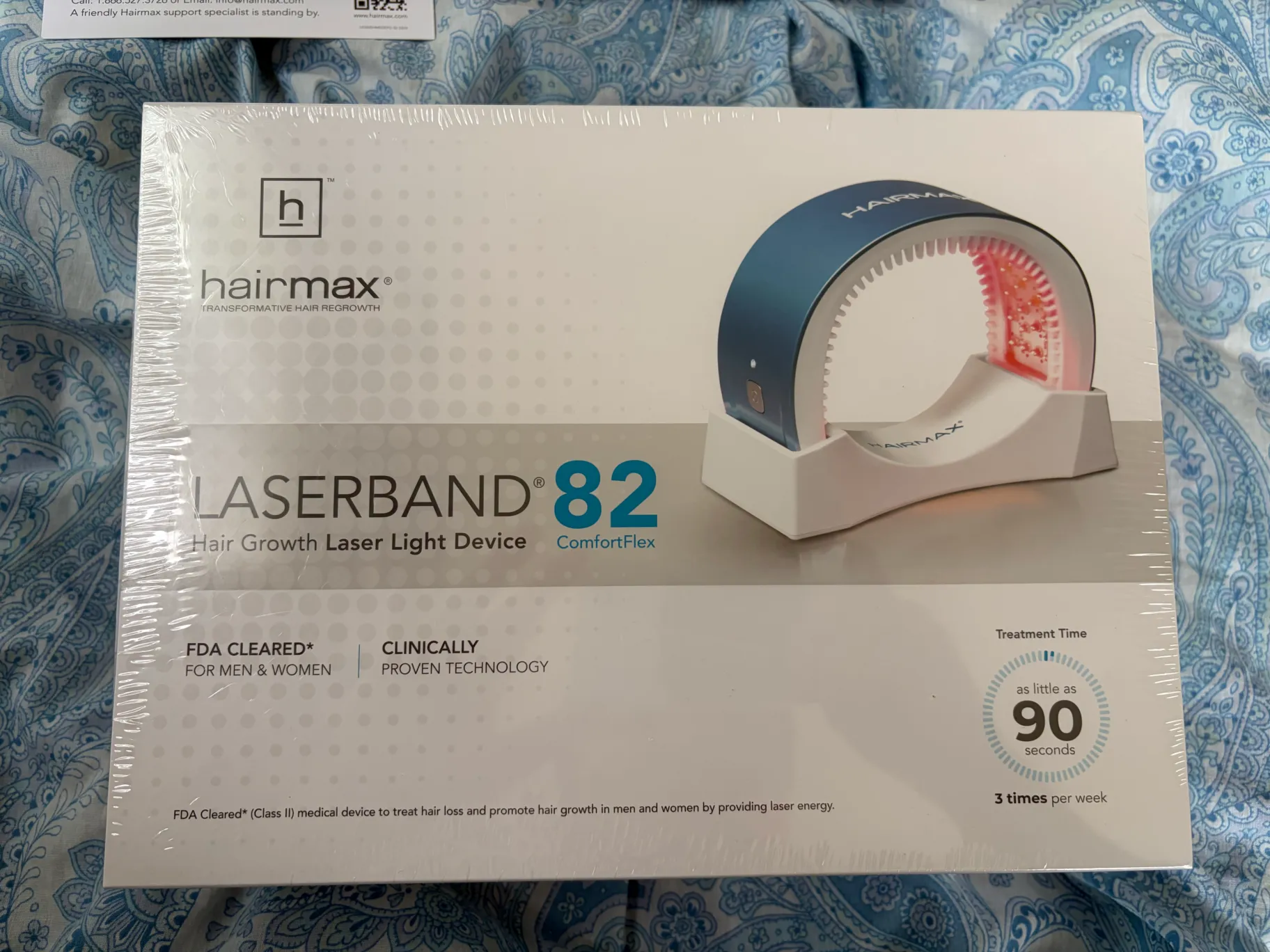 届いたHairMax LaserBand 82 ComfortFlexの外箱